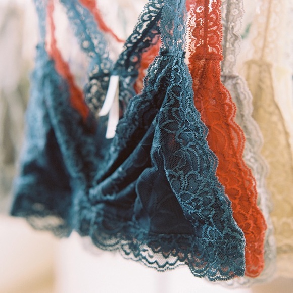 Navy Blue Lace Anemone Bralette - Picture 7 of 7